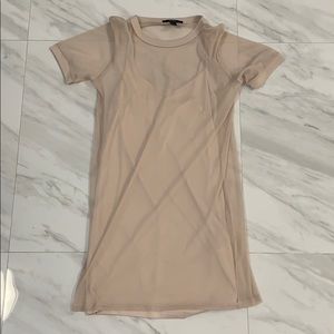 Nude Mesh Dress